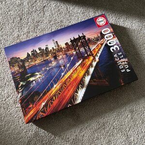 Educa New York City Sunset Manhattan Bridge 3000 Piece Jigsaw Puzzle Complete